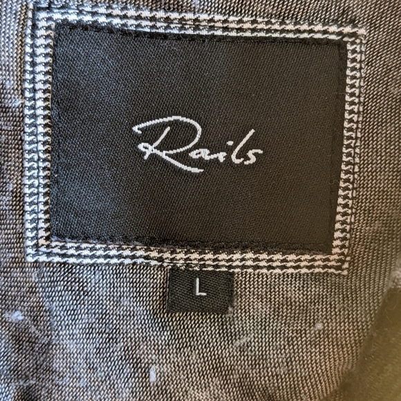 Rails black and white plaid button-down - Picture 4 of 5